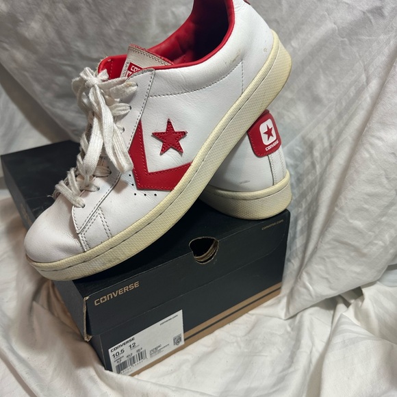 Used Converse pro leather 76 low white casino/ white 157423C - Picture 1 of 9